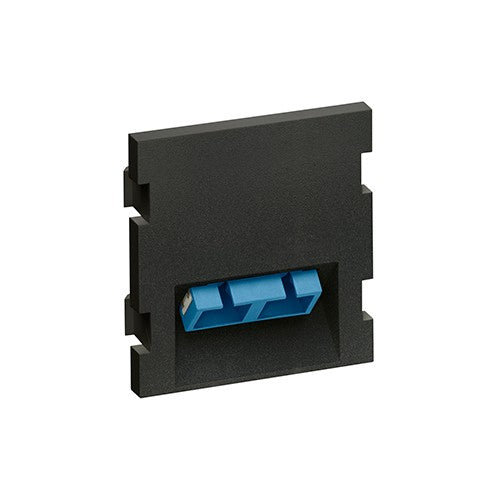 Leviton Manufacturing Co 41292-2CE | Duplex SC Angled Fiber Adapter MOS Module, Zirconia Ceramic Sleeve, 2 Units High, Black
