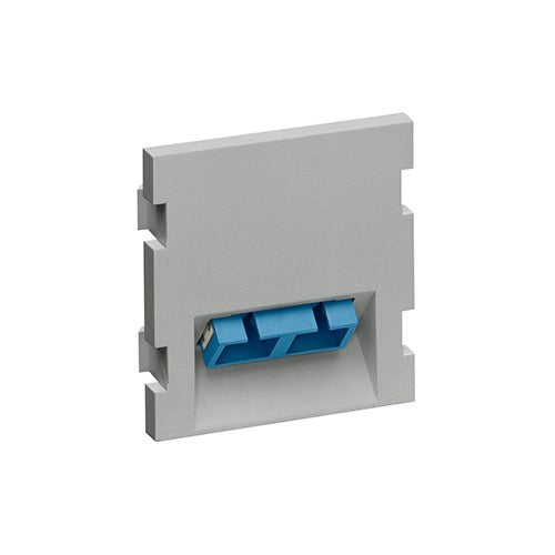 Leviton Manufacturing Co 41292-2CG | Duplex SC Angled Fiber Adapter MOS Module, Zirconia Ceramic Sleeve, 2 Units High, Gray