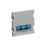 Leviton Manufacturing Co 41292-2CG | Duplex SC Angled Fiber Adapter MOS Module, Zirconia Ceramic Sleeve, 2 Units High, Gray