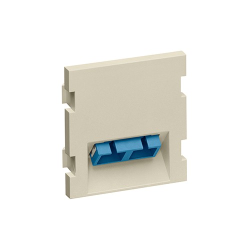Leviton Manufacturing Co 41292-2CI | Duplex SC Angled Fiber Adapter MOS Module, Zirconia Ceramic Sleeve, 2 Units High, Ivory