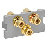 Leviton Manufacturing Co 41292-3RG | RCA Composite Feedthrough MOS Connector, Gray