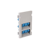 Leviton Manufacturing Co 41293-4CG | Duplex SC Angled Fiber Adapter MOS Module, Zirconia Ceramic Sleeve, 3 Units High, Gray