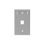 Leviton Manufacturing Co 42080-1GS | Single-Gang QUICKPORT Wallplate with ID Window, 1-Port, Gray