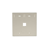 Leviton Manufacturing Co 42080-1IP | Dual-Gang QUICKPORT Wallplate with ID Windows, 1-Port, Ivory
