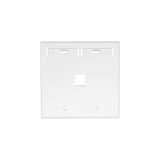 Leviton Manufacturing Co 42080-1WP | Dual-Gang QUICKPORT Wallplate with ID Windows, 1-Port, White