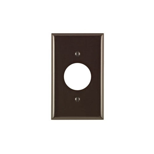 Leviton Manufacturing Co 80704 | 1-Gang Single 1.406 Outlet/Receptacle, Standard Size, Thermoplastic Nylon, Brown