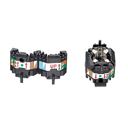 Leviton Manufacturing Co AXSJK-BEM | Wire Manager for ATLAS-X1 Cat 8 Shielded Jacks, Black, 10-pack