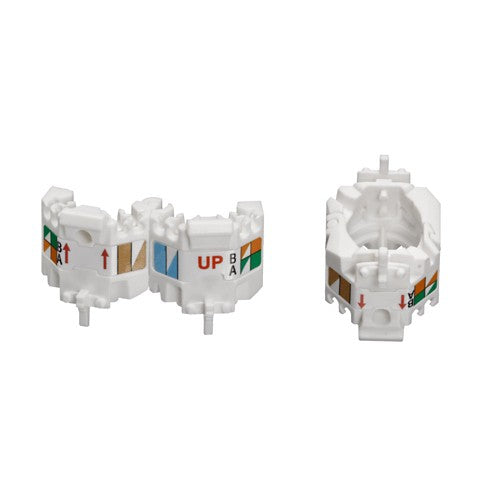 Leviton Manufacturing Co AXUJK-BWM | Wire Manager for ATLAS-X1 UTP Jacks, White, 10-pack