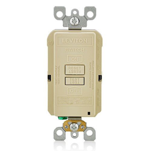 Leviton Manufacturing Co GFRBF-I | 20 Amp, Self Test, Blank Face GFCI with LED Indicator Light