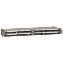 Leviton Manufacturing Co HDX1U-F96 | OPT-X HDX 1RU Flat Panel, Emptyaccepts Up To 8 Adapters or Cassette Max 96FLC