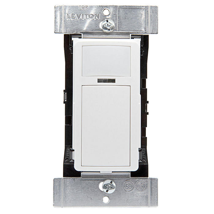 Leviton ODS15-I1W | Smart Sensor, PIR, Wallbox Occupancy Sensor/Vacancy Sensor, App configurable, 120VAC, Commercial Grade, White