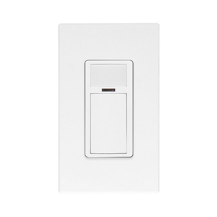 Leviton ODS15-I1W | Smart Sensor, PIR, Wallbox Occupancy Sensor/Vacancy Sensor, App configurable, 120VAC, Commercial Grade, White