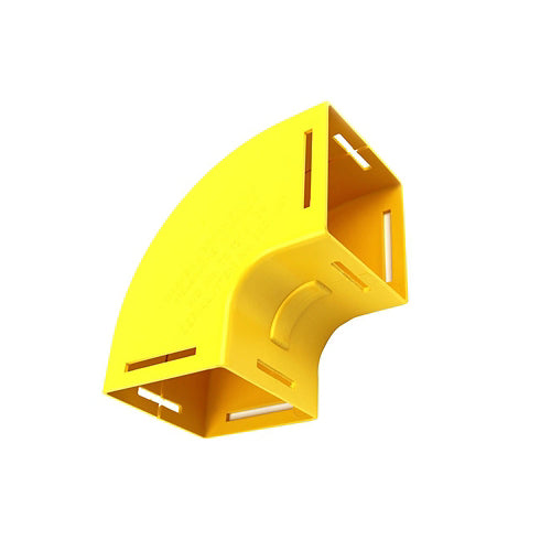 Leviton S4VEL-9UD | 4X4 Vertical Elbow, 90 Deg Enclosed, Yellow