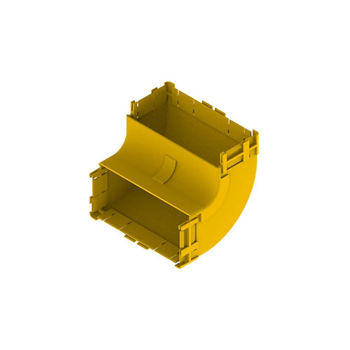 Leviton S8VEL-9UC | 4X8 Vertical Elbow, 90 Deg Up, With Cover, Yellow