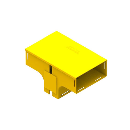 Leviton S8VTE-TER | 4X8 Vertical Tee Retrofit Without Cover, Yellow