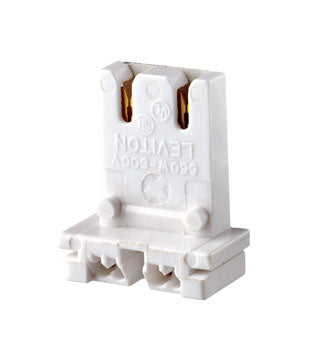 Leviton 13180-U | Medium Base, Bi-Pin, Standard Fluorescent Lampholder, U-Shaped Lamp, Quick-Connect 18AWG Solid