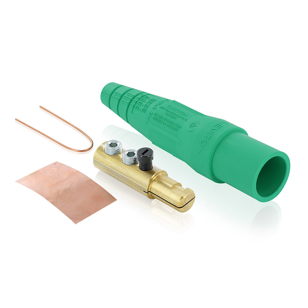 Leviton 16D22-UG | Male Plug, #2 - 2/0 AWG, Double Set Screw Termination