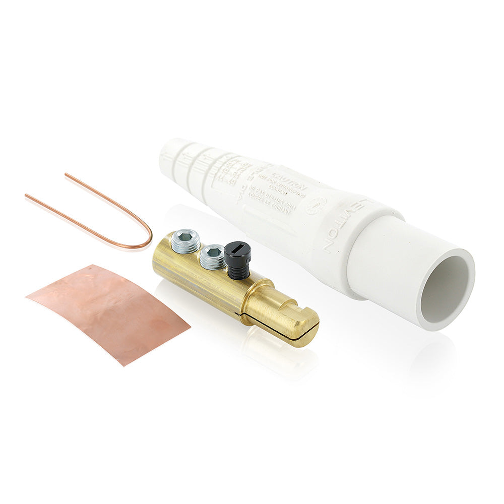 Leviton 16D22-UW | Male Plug, #2 - 2/0 AWG, Double Set Screw Termination