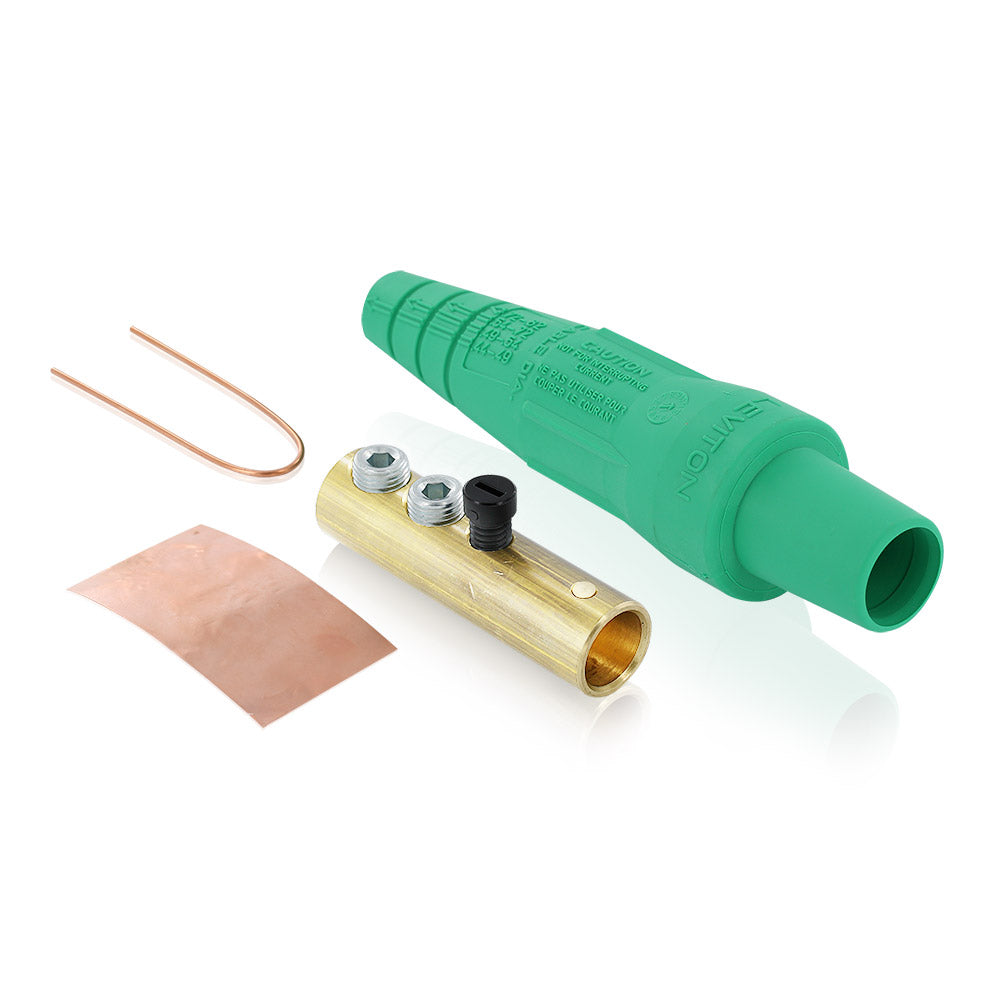 Leviton 16D31-UG | Female Plug, #2 - 2/0 AWG, Double Set Screw Termination