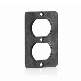 Leviton 3051-E | Coverplate, Standard, Single-Gang, Thermoplastic, Duplex Receptacle - BLACK