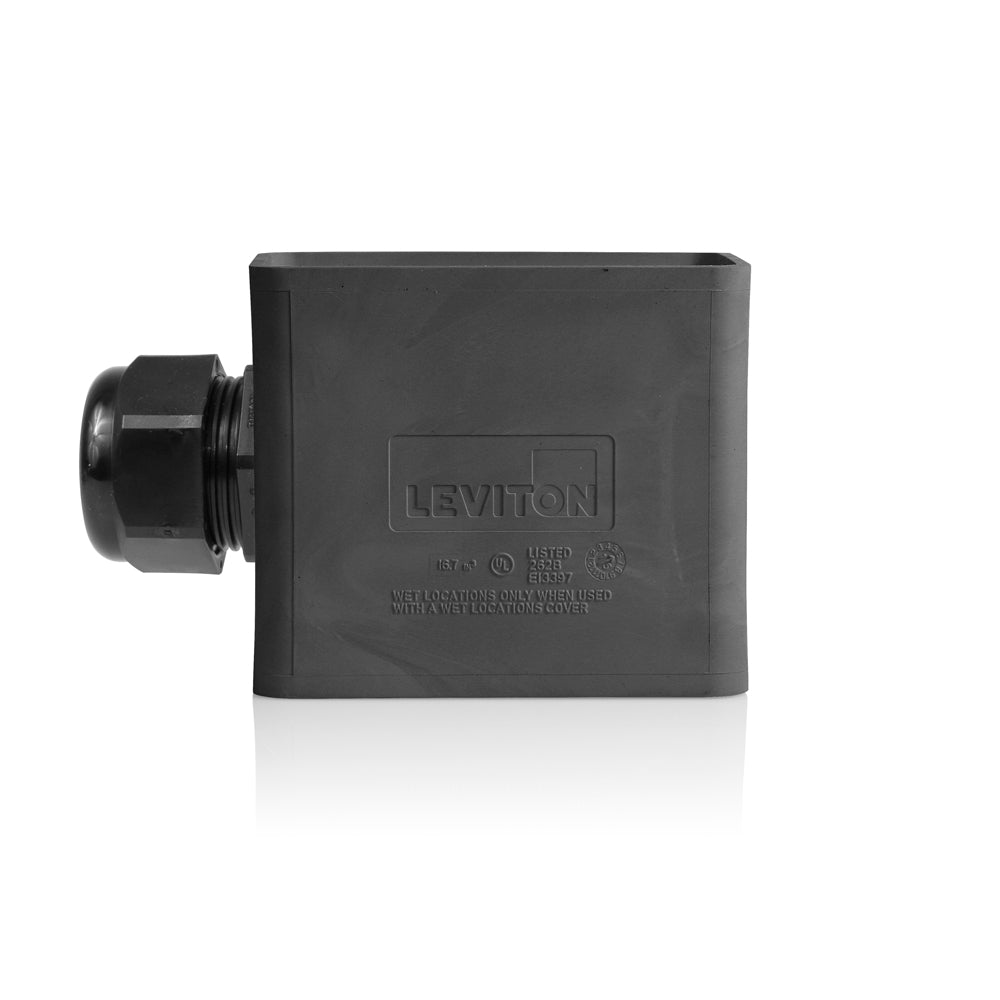 Leviton 3059-2E | Single-Gang Portable Outlet Box, Standard Depth, Pendant Style