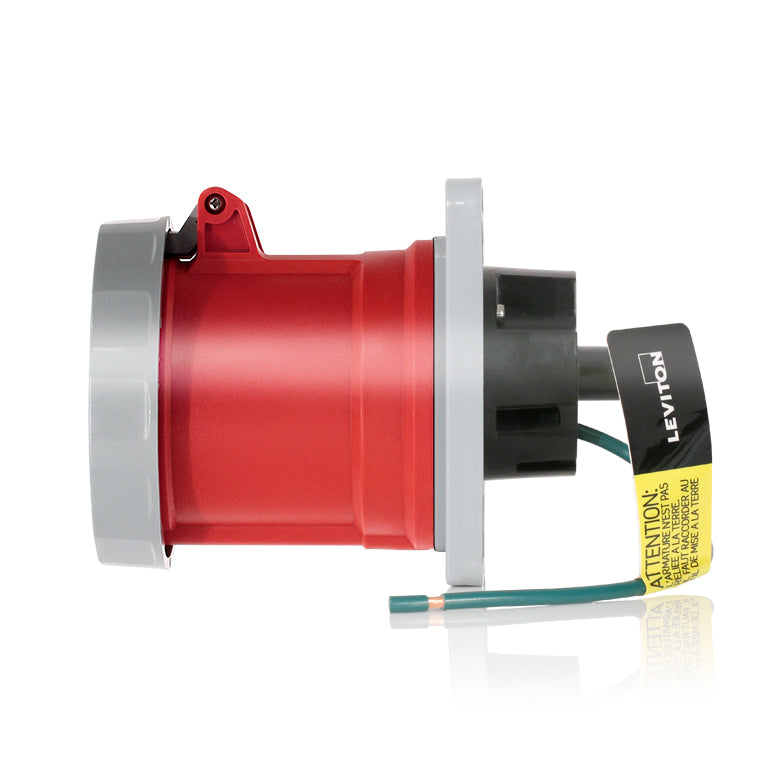 Leviton 360R7WLEV | LEV Series IEC Pin & Sleeve Receptacle
