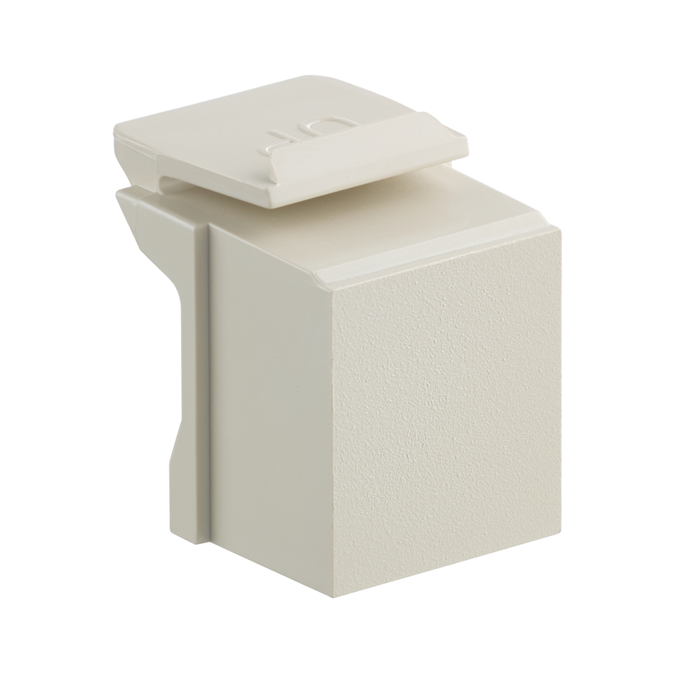 Leviton 41084-BI | Blank QuickPort Insert, Ivory (sold in packs of 10)