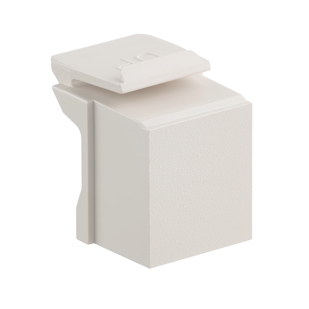 Leviton 41084-BT | Blank QuickPort Insert, Light Almond (pack of 10)