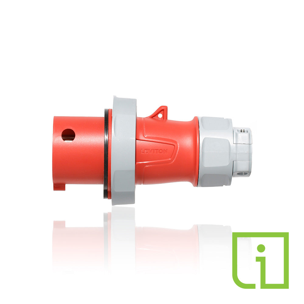 Leviton 430P7WLEVPI | LEV Series IEC Pin & Sleeve Plug with Inform Technology