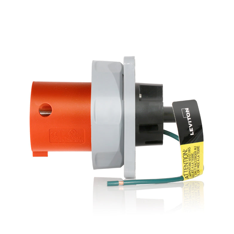 Leviton 460B12WLEV | LEV Series IEC Pin & Sleeve Inlet