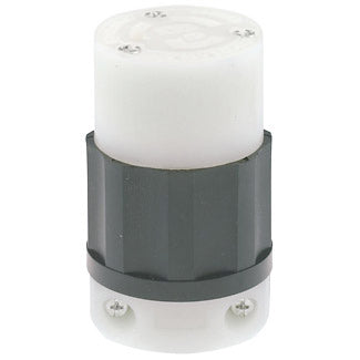 Leviton 4779-C | 15 Amp, 277 Volt, NEMA L7-15R, 2P, 3W, Locking Connector, Industrial Grade, Grounding - BLACK-WHITE