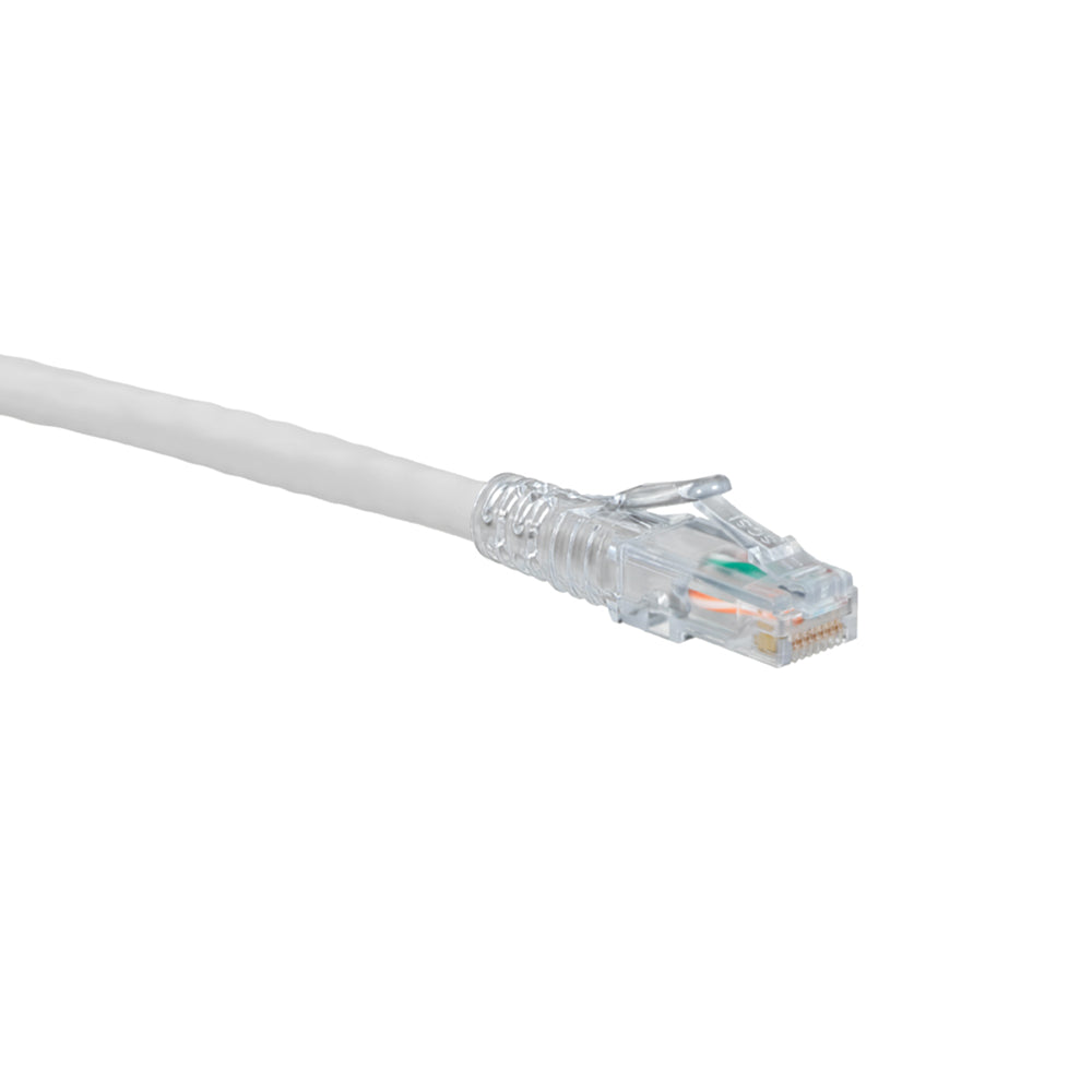 Leviton 6D460-1W | eXtreme Cat 6 SlimLine Boot Patch Cord, 1 ft, White