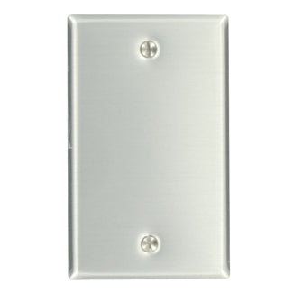 Leviton 83014 | 1-Gang No Device Blank Wallplate, Standard Size, Aluminum, Box Mount, - Aluminum