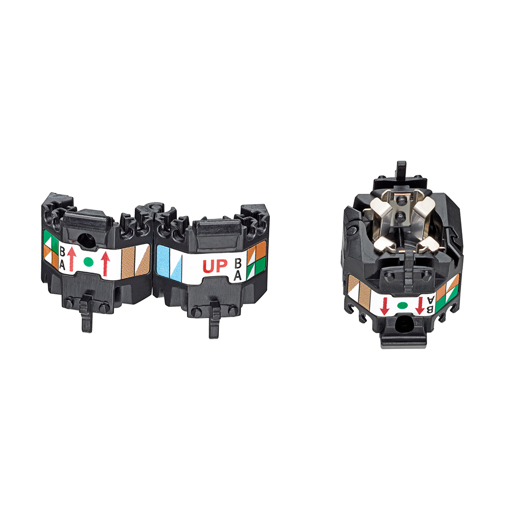 Leviton Manufacturing Co AXSJK-BEM | Wire Manager for ATLAS-X1 Cat 8 Shielded Jacks, Black, 10-pack