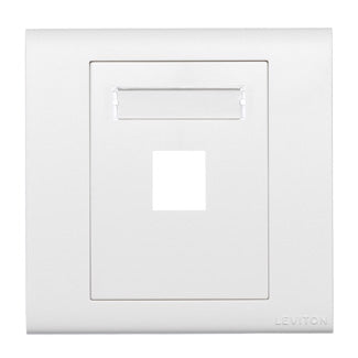 Leviton BL186-P1W | Excella QuickPort Insert, 1-Port, White (Wallplate included)