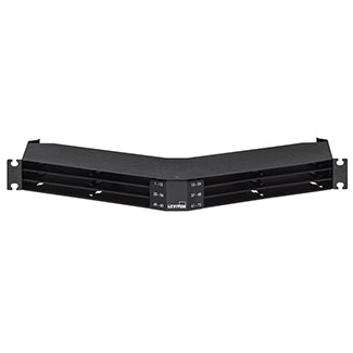 Leviton HDX1A-144 | Opt-X UHDX 1RU Angled Panel, empty; Accepts up to (12) HDX adapter plates or (12) MTP cassettes