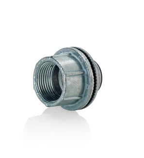 Leviton HUB-100 | Watertight Conduit Hub, 1" - For use with IMC (Intermediate Metal Conduit) or rigid conduit; threaded connection type
