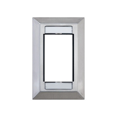 Leviton 41290-SMS | Single Gang MOS Wallplate with ID Windows, Stainless Steel