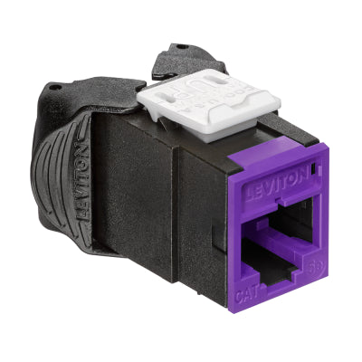 Leviton 5EUJK-RP5 | Atlas-X1 Cat 5e UTP QuickPort Jack, Purple