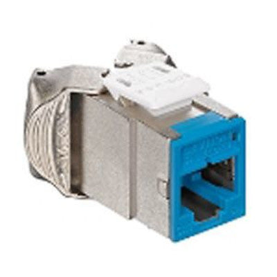 Leviton 6ASJK-RL6 | Atlas-X1 Cat 6A Shielded QuickPort Jack, Component-Rated, Blue