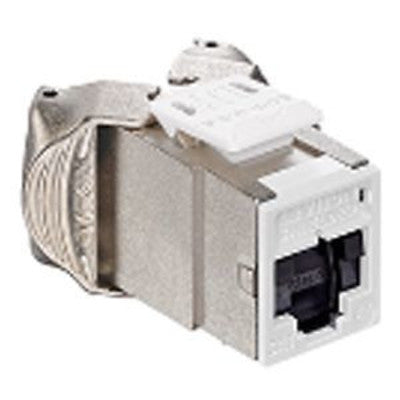 Leviton 6ASJK-SW6 | Atlas-X1 Cat 6A Shielded QuickPort Jack with Shutters, Component-Rated, White
