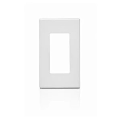 Leviton 80301-SW | 1-Gang Decora Plus Screwless Wallplate