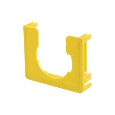 Leviton S2END-38H | 2x2 End Cap (1 x 38mm dia opening), Yellow