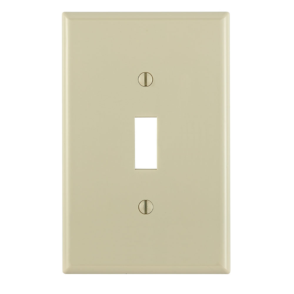 Leviton PJ1-I | 1-Gang Toggle Wallplate, Midway Size, Device Mount