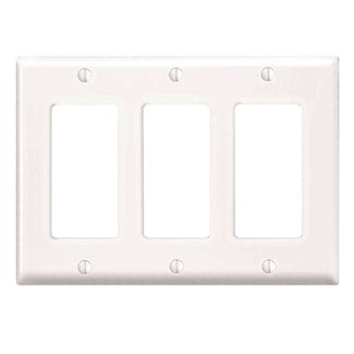 Leviton PJ263-W | 3-Gang Decora Midway Wallplate