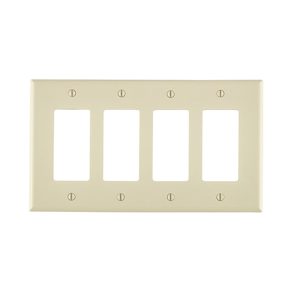 Leviton PJ264-T | 4-Gang Decora Midway Wallplate