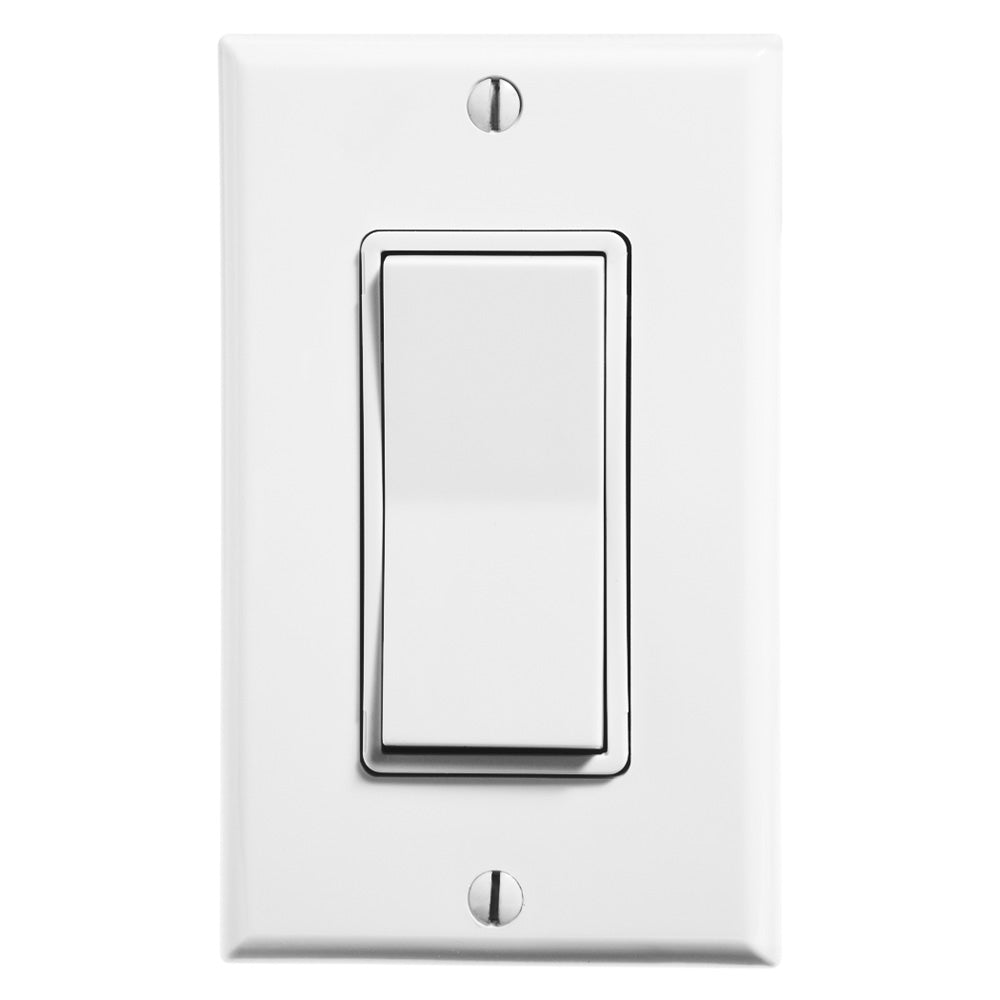 Leviton WSS0S-S9W | LevNet RF Wireless Decora remote switch, single rocker, self powered, EnOcean 902MHz, Compatible with LevNet RF receivers