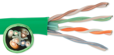 Liberty AV 24-4P-L6-EN-GRN | Green Category 6 U/UTP EN Series 23 AWG 4 Pair Unshielded Cable Reel