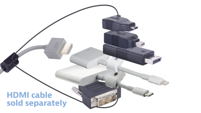 Liberty AV DL-AR3103 | 3 Feet Universal HDMI Adapter Ring Complete Assembly with 5 Adapters