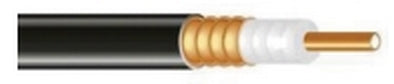 Liberty AV LRFHL5CCSZH1RL | 1/2? Flame?Retardant Corrugated Copper Coaxial Cable, LSZH Black Jacket, Copper Tube